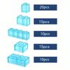 70pcs DO-IT-YOURSELF Building Blocks Parts Transparent Blue Clear Compact Particle Blocks Learning Playthings Ideal for Children 1x1 1x2 2x2 2x4