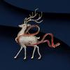 Cute Christmas Deer Brooch, Unique Brooch, Elegant and High-end, Animal Pin, Anti-glare