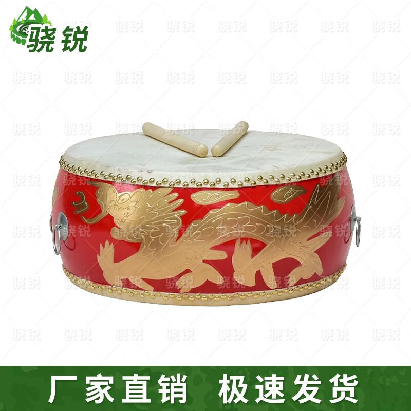 Traditional Chinese Red Dragon Drum