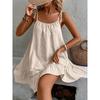Ladies' Summer European and American Lotus Leaf Bottom Suspender Sleeveless Casual Short Dress