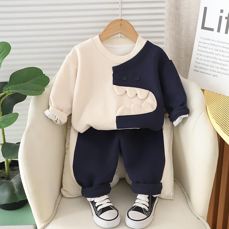 Jungen Set Herbst Baby Kinderkleidung Koreanischer Rundhals Lässiger Stil Niedlich Jungen und Mädchen Frühling und Herbst Zweiteiliges Set