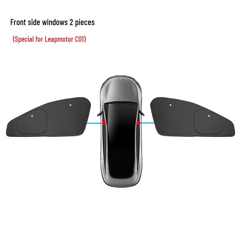 Leapmotor C01/C11 Window Sunshade: Privacy, Lightproof, Heat Insulation, Anti-Peeping Protection