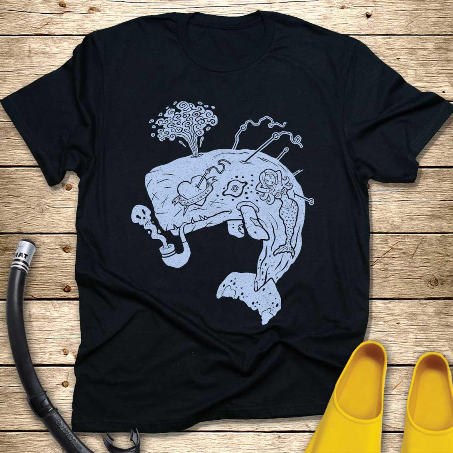 Salt Lover Whale Ocean Whale Graphic Tee | T-Shirt XL
