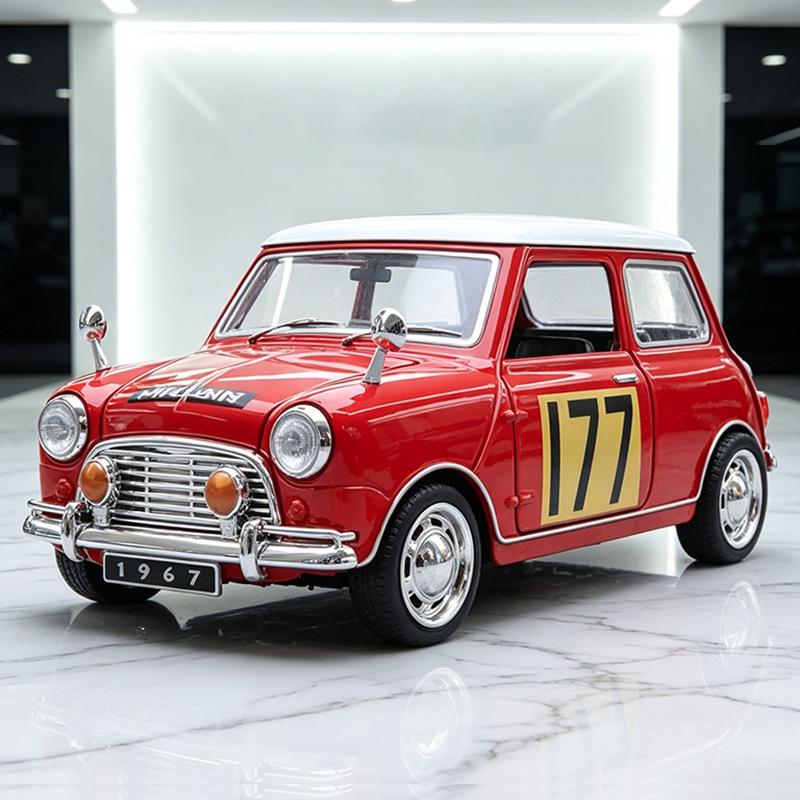 

NEW 1:32 MINI COOPER 1967 Alloy Muscle Car Model Sound and Light Pull Back Children s Toy Collectibles Birthday Gift