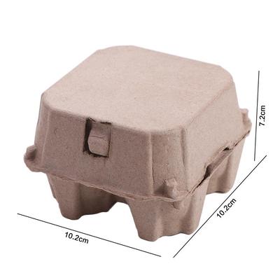10 Stück Kreative 4 Fächer Papierbrei Eierkartons Platzsparend Wiederverwendbar Hühnereier Tablett Stapelbar Leere Eier Aufbewahrungsbox Küche