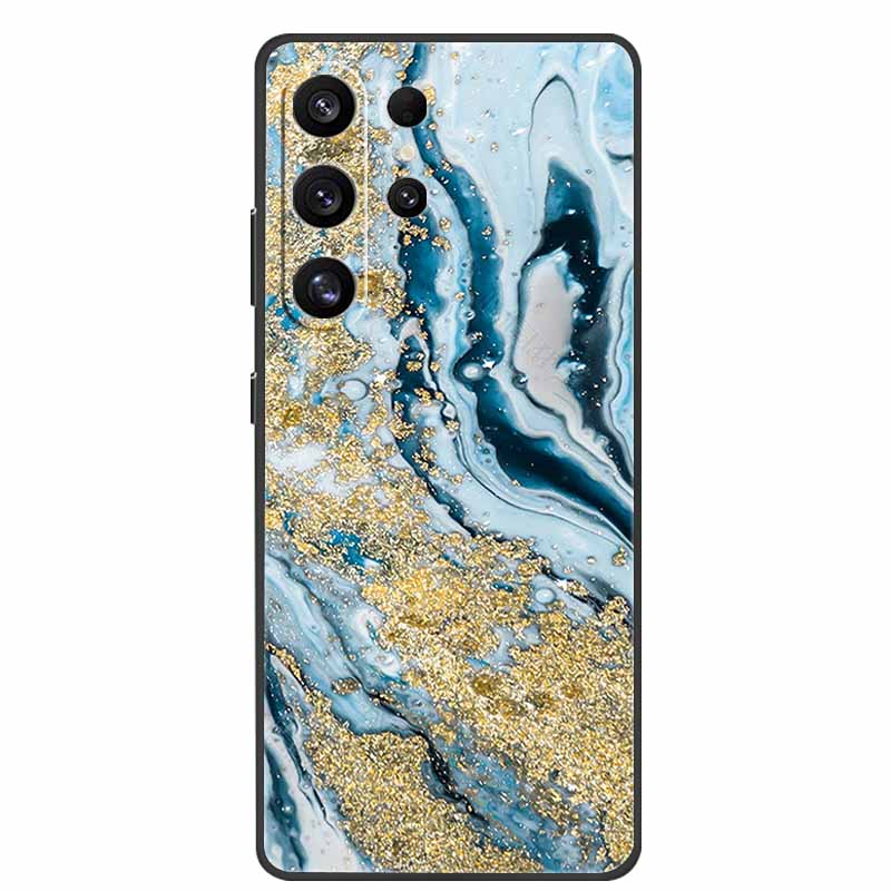 Phone Case For Samsung Galaxy S26 Ultra Colorful Painted Soft Silicone Bumper for Samsung S26 Ultra Case Marble Shockproof Cover