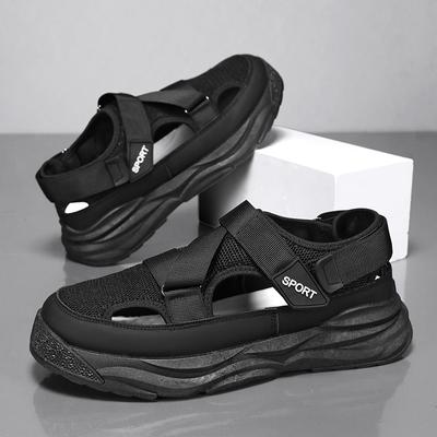 Fashion Men Sandals Summer Leisure Beach Holiday Sandals Men Shoes 2024 New Outdoor Sneakers Male Retro Thick Soled Soft Casual Sandals