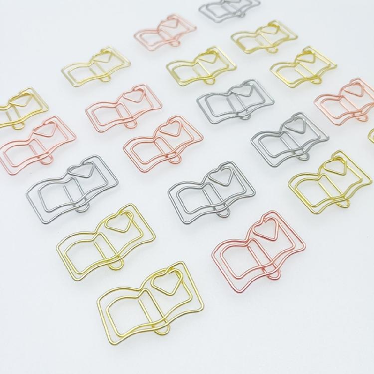 30Pcs Book Shape Paperclips Metal File Paper Clip Metal Bookmarks Clips for Display Hanging File Document Postcard