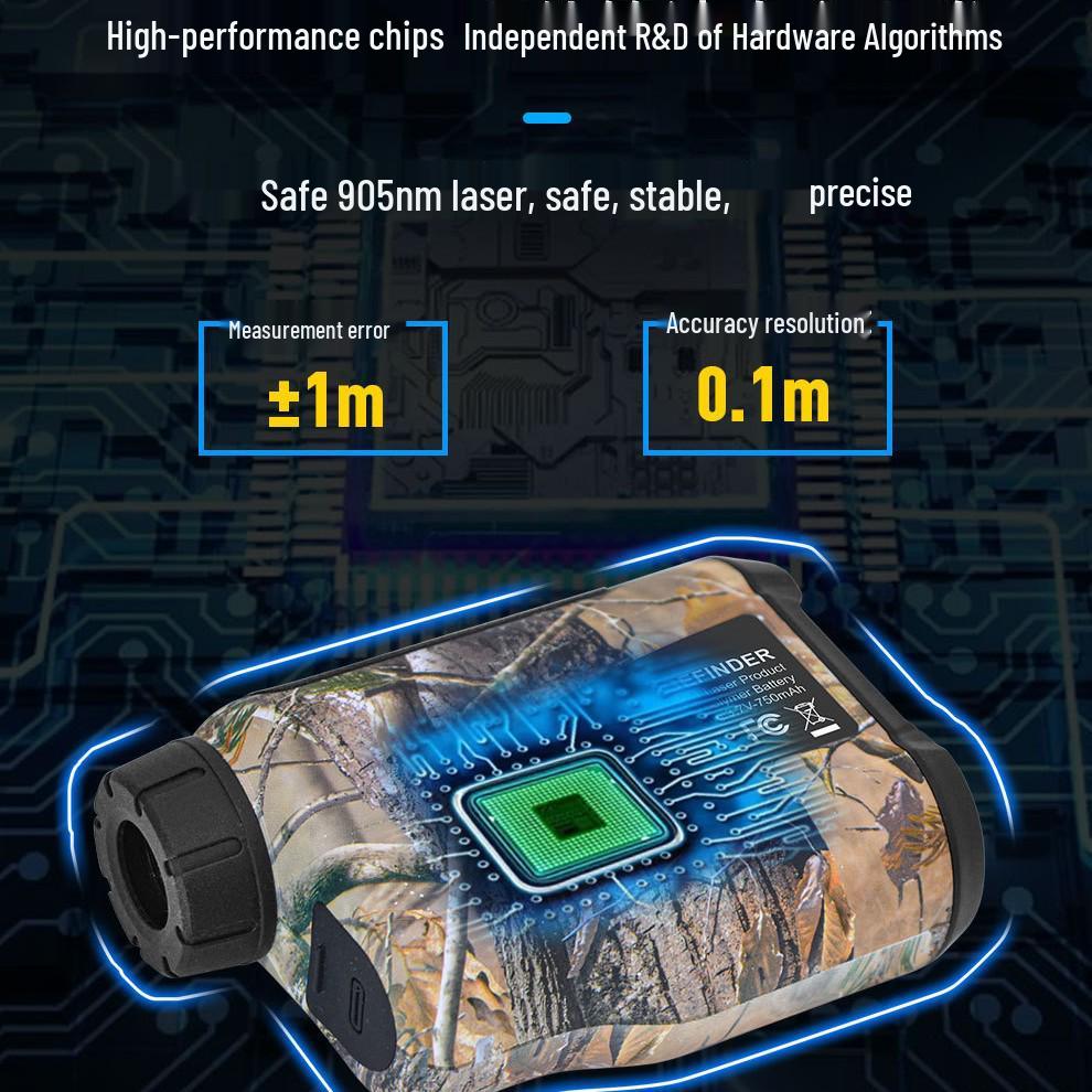 Full-Function Golf & Hunting Laser Rangefinder with Lithium Battery, Angle & Slope Measurement