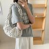 Sac à Bandoulière Léger à Pois Sac en Forme de Ravioli avec Dentelle Sac à Cordon de Serrage Plissé Sac Bandoulière Streetwear