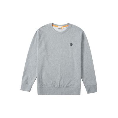 Logo Einfarbig Rundhals Lässiges Langarm-Sweatshirt Herren Sweatshirt Grau A276N-052