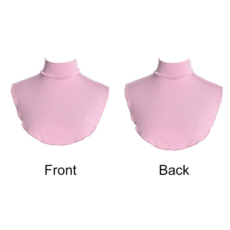 1Pc Turtleneck Womens Neck Warmer Half Top Modal Detachable Solid Color High Neck Cover False Collar