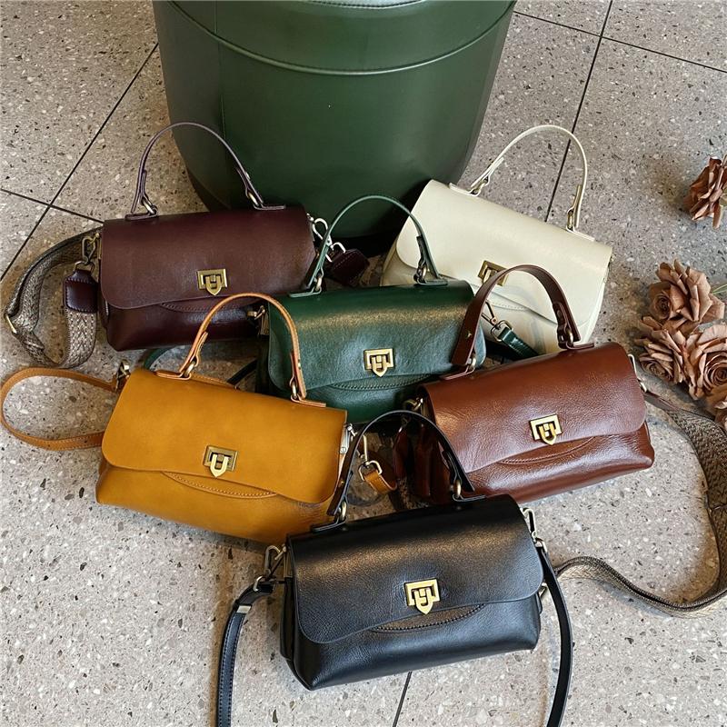 Burminsa Cowhide Genuine Leather Tote Handbags For Women 2026 Luxury Designer Pillow Satchel Work Ladies Shoulder Crossbody Bags
