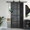 VidaXL Sliding Door, Barn Door, Interior Door, Bedroom Kitchen Entrance Door, Black 102.5x205 Cm 155227