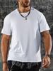 [Pokers Print Tee] Casual Short Sleeve Crew Neck Tee - Men's Pokers Print T-shirt - Men's Clothing For Outdoor