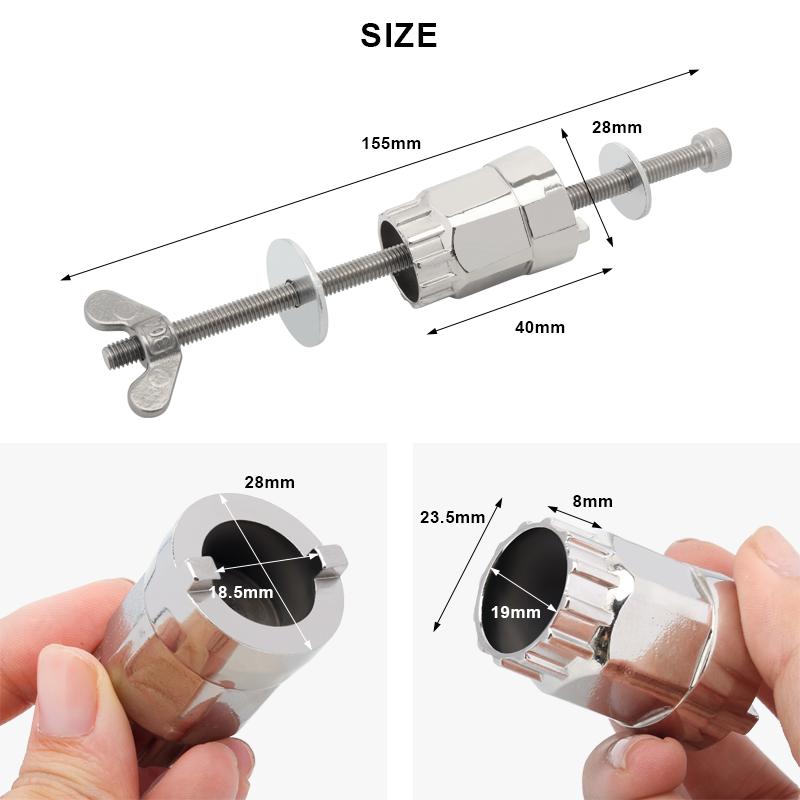 Bicycle Freehub Body Remover Stainless Steel Bike Hubs Tower Base Install Disassemble Tool With Sleeve Flower Drum Removal Tools