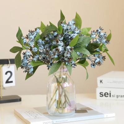 67cm Vår Kunstig Bærgren med Blader til Jul Hjemmedekorasjon Blomsterarrangement Fotorekvisitt Hjemmedekor