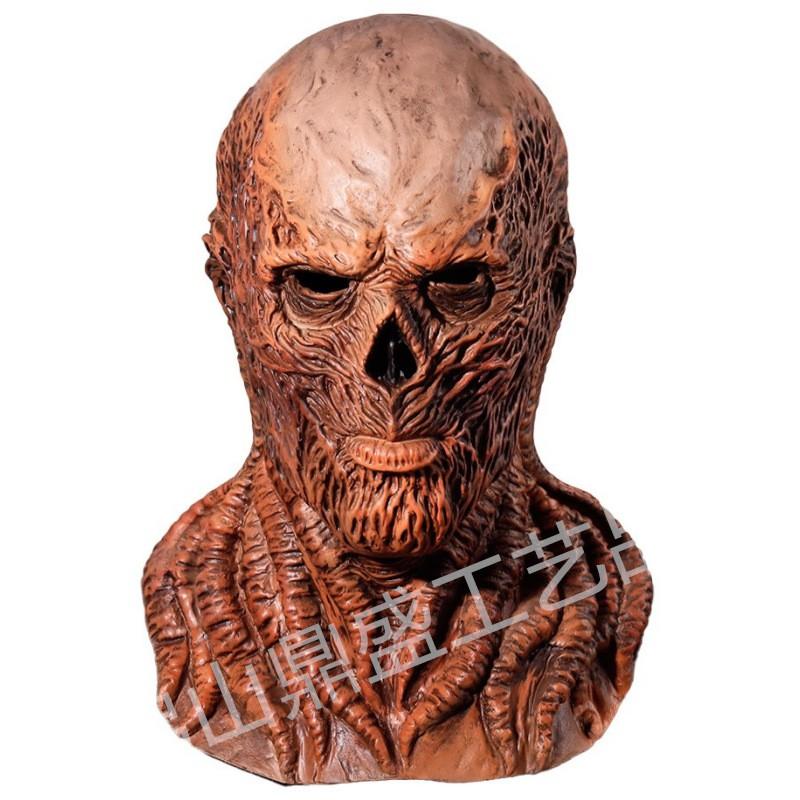 Vecna Latex Mask Halloween Horror Glow Prop Stranger Things Full Skull Head Cover