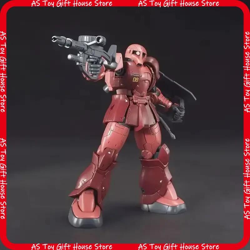 Hg 1144 Ms-05 Gto 015 Char'S Custom Old Type Red Zaku I Mech Assembly Model Kit Action Figures Desktop Decoration Doll Toy