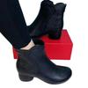 Retro soft leather short boots autumn and winter new cotton boots soft sole non-slip warm snow boots thick heel velvet shoes