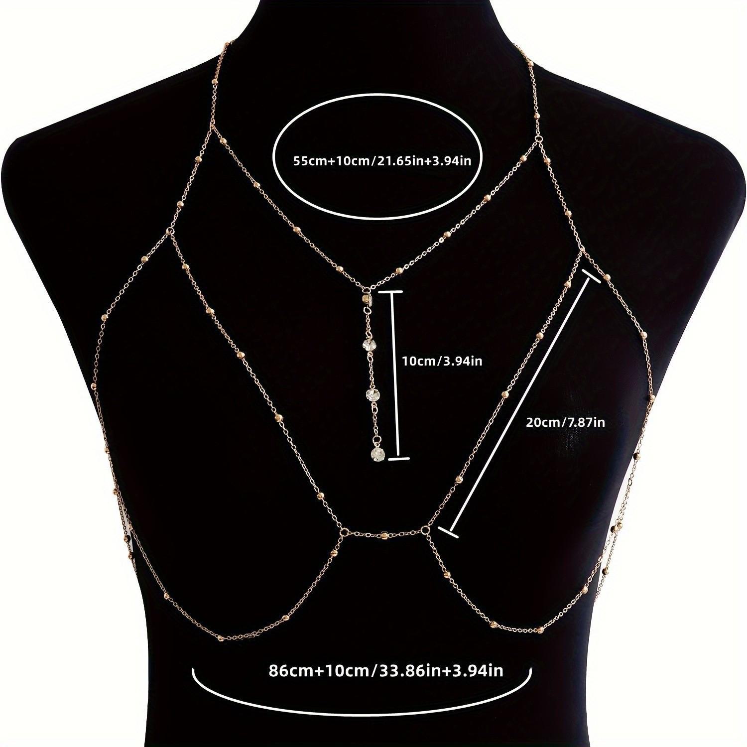 

Ожерелье с подвеской в виде сексуальной титановой стали для горячих девушек из Европы и Америки с бриллиантовой кисточкой body chain золотой