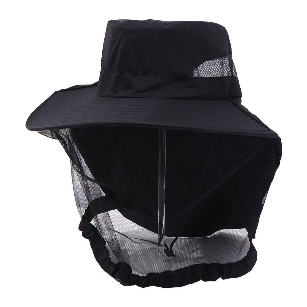 Casual Foldable Bee Mosquito Hat Wide Brim Insect Proof Net Cover Fisherman Hat Face Covering Sun Hat Sun Protection Hat Camping
