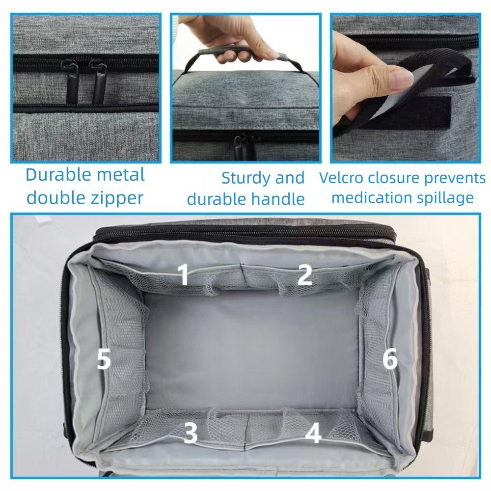 Portable Medicine Carry Bag Large Capacity Layered Medicine Boxes Medicine Kit Bag  Travel