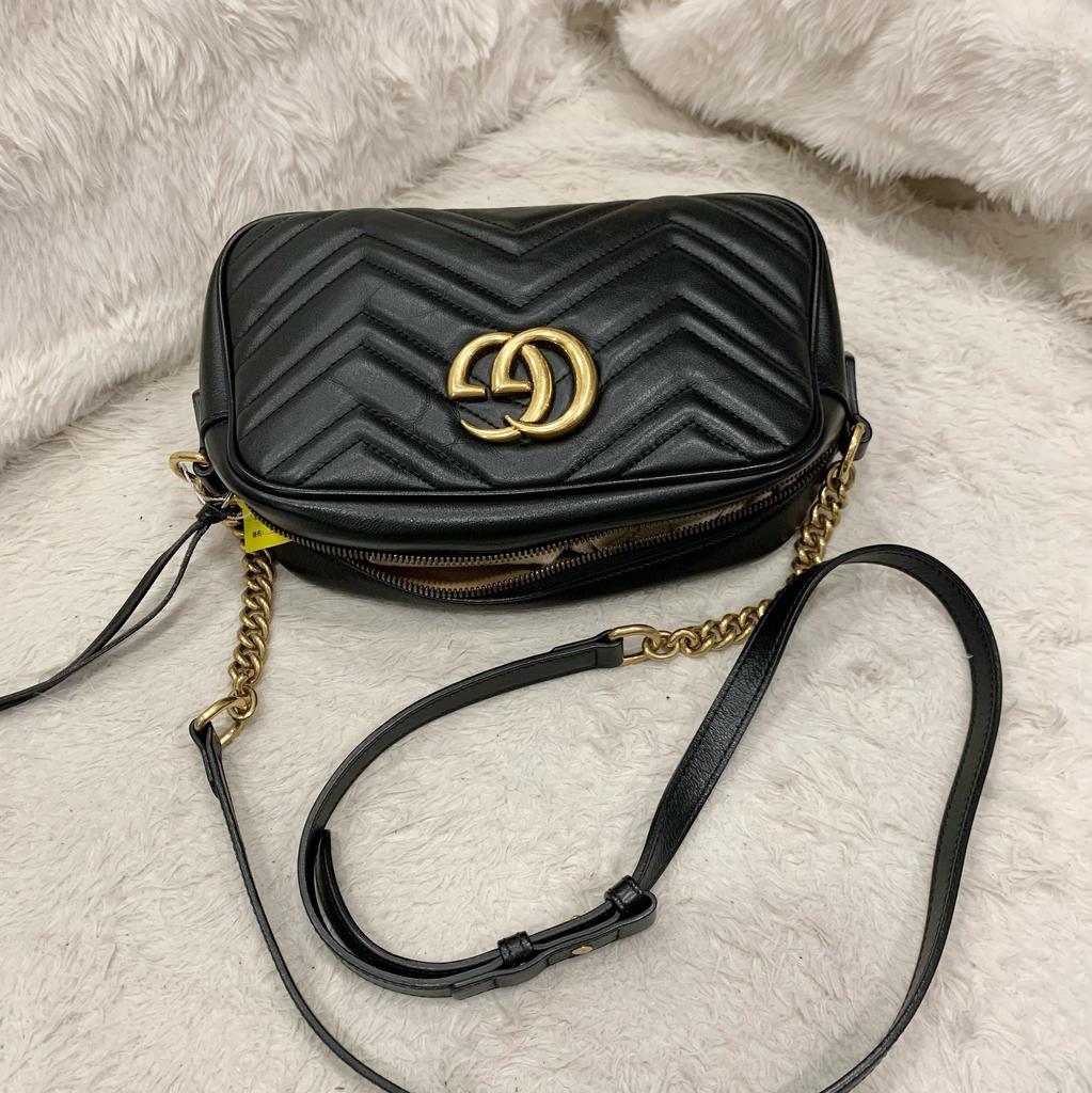 [Pre-Owned] Gucci GG Marmont Small Matelassé Shoulder Bag 'Black' - Very Good #1WG2CTN
