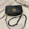 [Pre-Owned] Gucci GG Marmont Small Matelassé Shoulder Bag 'Black' - Very Good #1WG2CTN