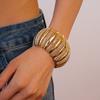 Wide Exaggerated Bracelet Elastic Rope Bead Wide Chunky Bangles Acrylic Bangle  Decoration