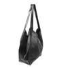Women Soft Shoulder Handbag Large Capacity Zipper Fashionable PU Leather Shoulder Bag Black Free Size