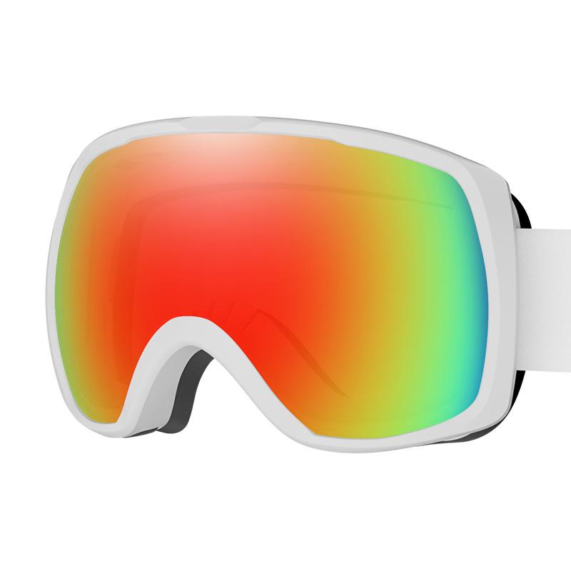 Unisex ski goggles with spherical lenses, windproof and anti-fog, essential protective eyewear equipment for snow sports
