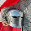 18g Steel Barbuta Helmet Medieval Knight Armor, LARP Cosplay
