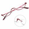 Halbrahmen Lesebrille Vintage Damen Klar Alterssichtigkeit Brille Herren Vergrößerungsglas mit Stärke +1 +1.5 +2 +2.5 +4 Rot