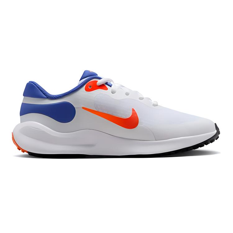 New Nike REVOLUTION 7 Anti Slip Wear Resistant Low Top Kids' Running Shoes White Teenagers FB7689-102