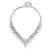 European & American Fashion Crystal Necklace and Earring Set: Bridal Wedding Jewelry Accessories