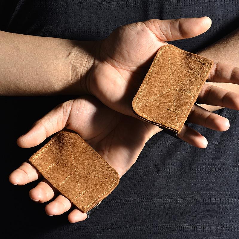 Rukavice na tělocvik z hovězí kůže Rukavice Protiskluzové Závaží Posilovací opasek Podložky na zvedání opasku Pás na cvičení Crossfit Fitness rukavice Ochrana dlaní