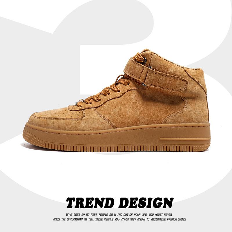 

2025 new board shoes men s thickness increased medium help breathable casual retro sports skateboard sports Korean version tide shoes 44