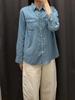 Autumn Women's Denim Tooling Shirt Long Sleeve Washed Shirt Air Conditioning Shirt Casual Jacket 179179 181111