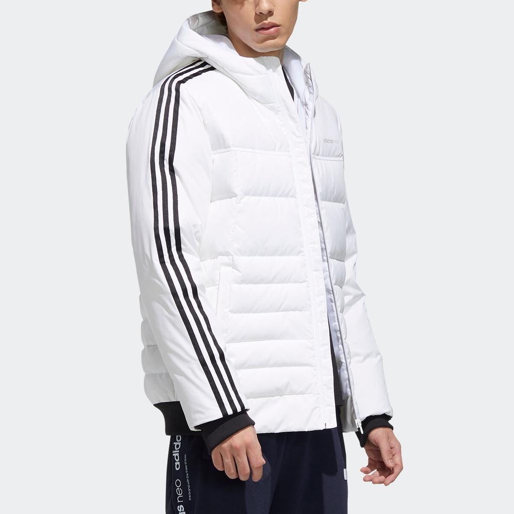 Adidas Neo Casual Pánská péřová bunda s kapucí Svrchní oblečení GJ8864