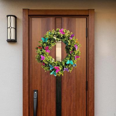 Floral Wreath for Farmhouse Entryway Decor