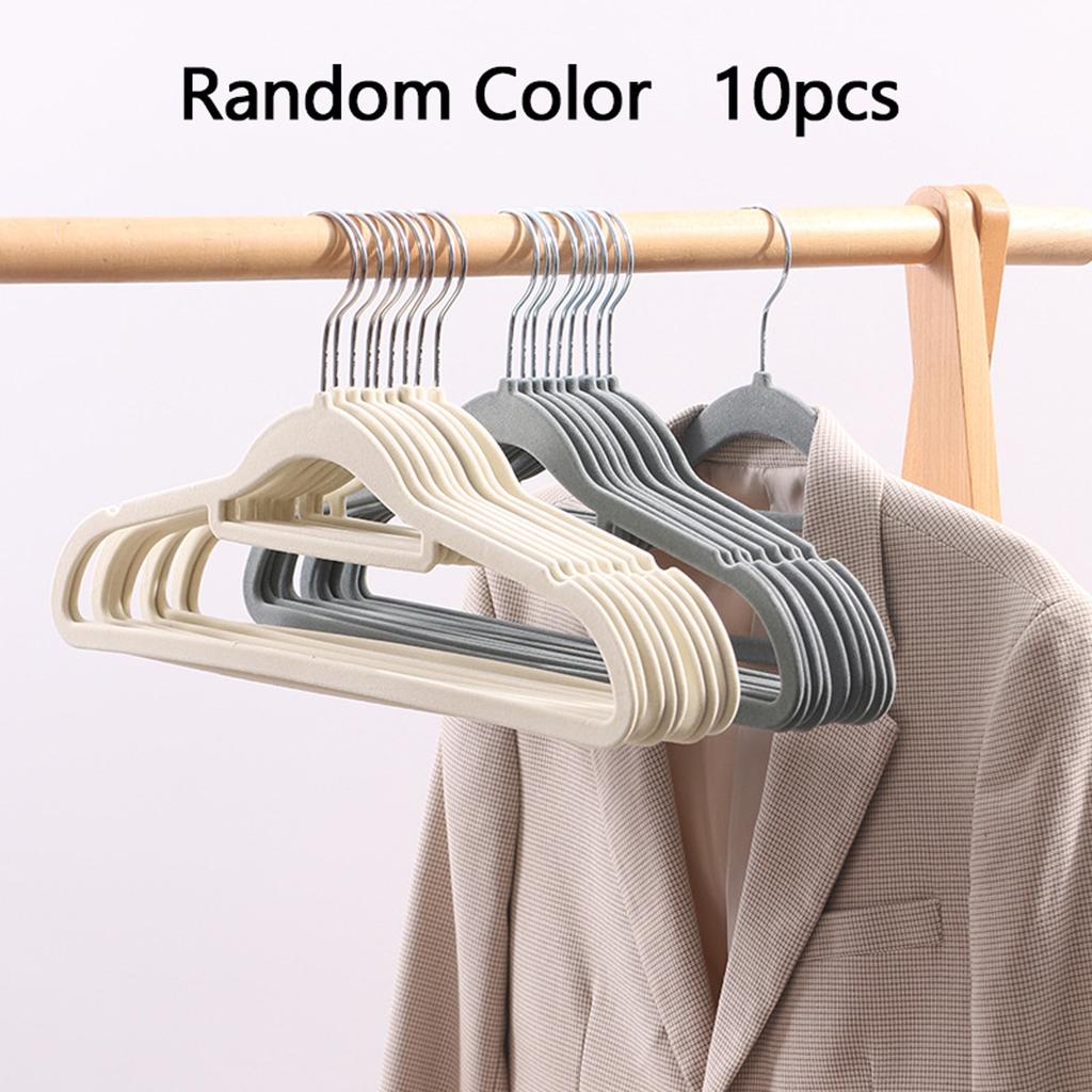 10/20 Pieces of High-End Velvet Clothes Hangers, Non-Slip Flocked Felt Clothes Hangers, Solid Clothes Hangers, Heavy-Duty Clothes Hangers