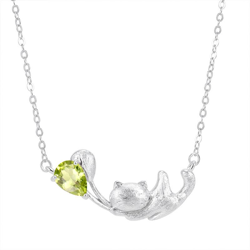 Fashion S925 Sterling Silver Necklace Light Luxury Design Thin Chain Women Jewelry Gift