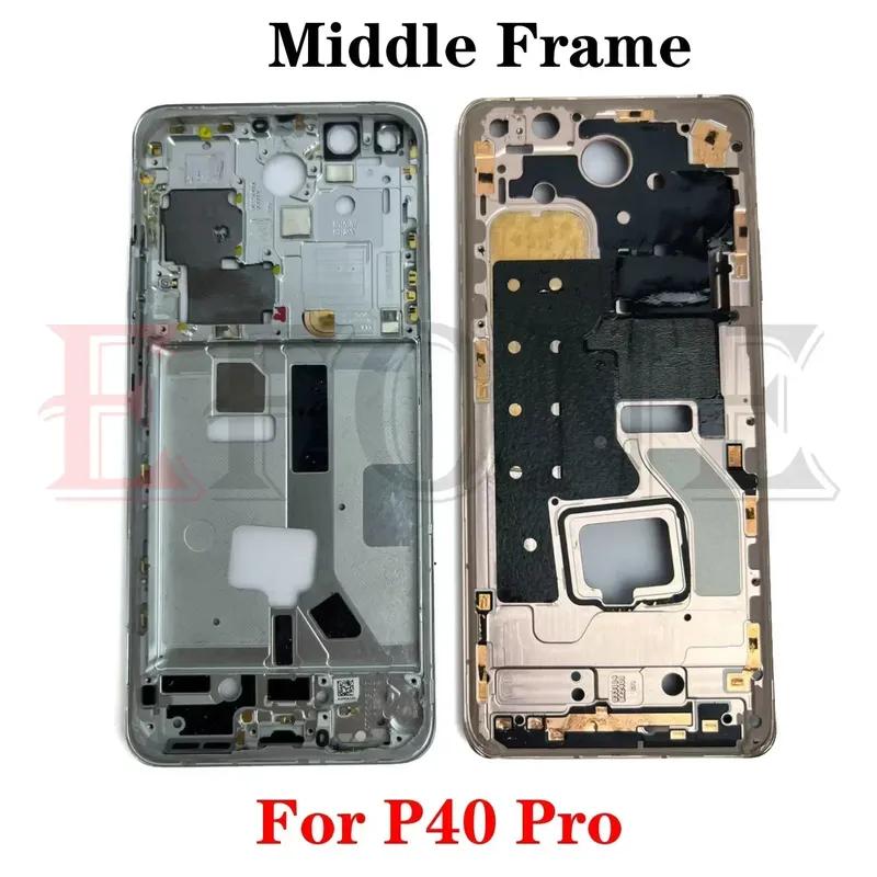 OG For Huawei P20 P30 P40 P50 P50E P60 P70 Pro Plus Ultra Art Middle Frame Housing Front LCD Bezel Cover With Side Button