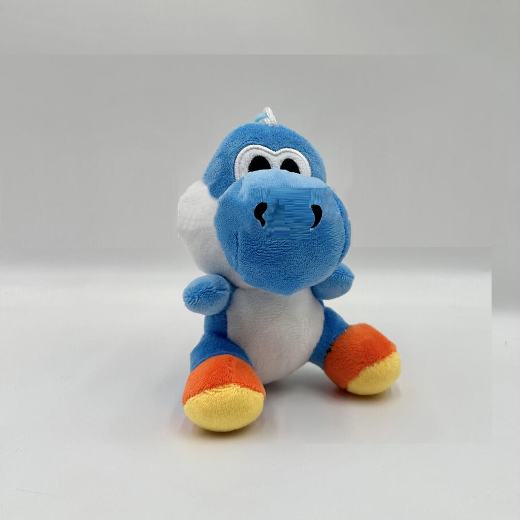 24pcs/lot 10cm Super Bros Yoshi Plush Toys key chain Yoshi Dragon Soft Stuffed Dolls bag charms gifts