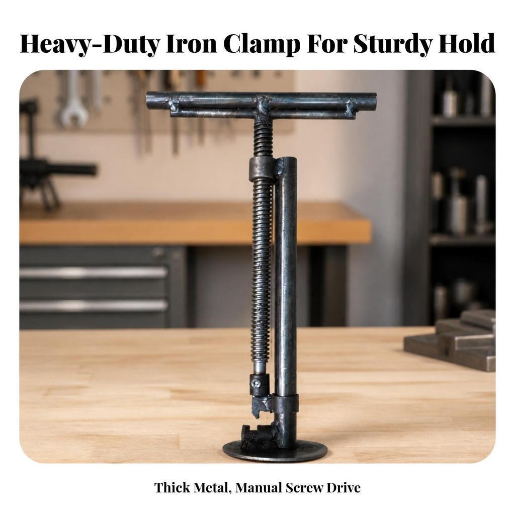 Clamp Tool with T-Handle Compact Screw Secure Hold for Woodworking