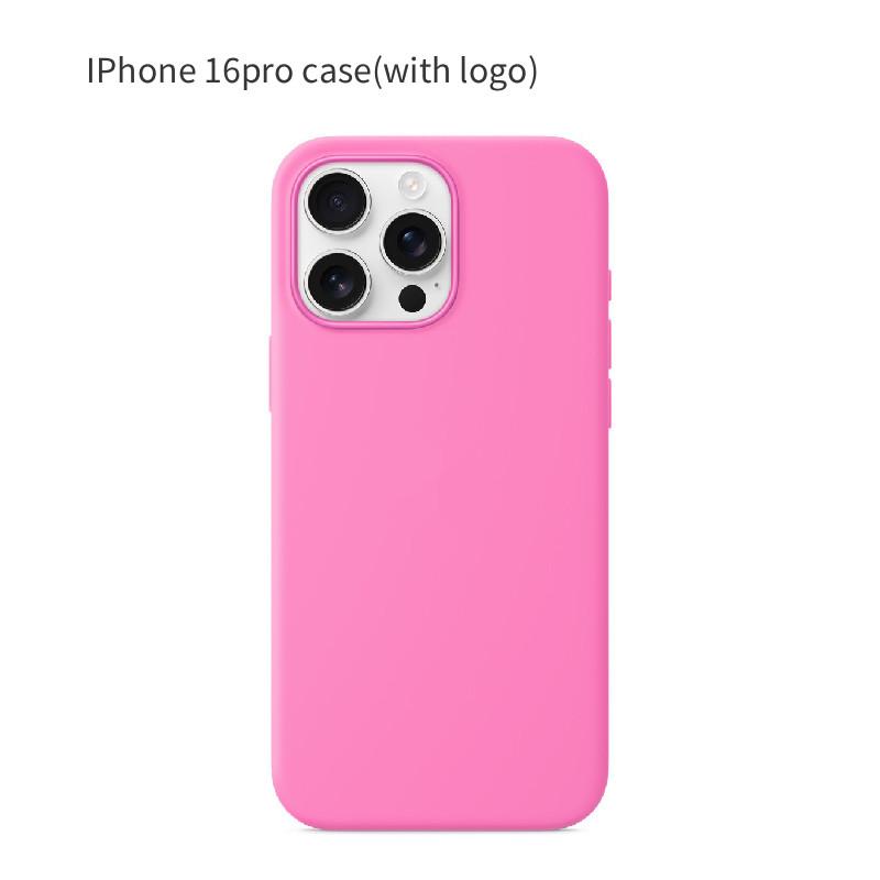 Iphone16 Pro For Solid Color Magnetic Silicone Phone Protective Case With Logo