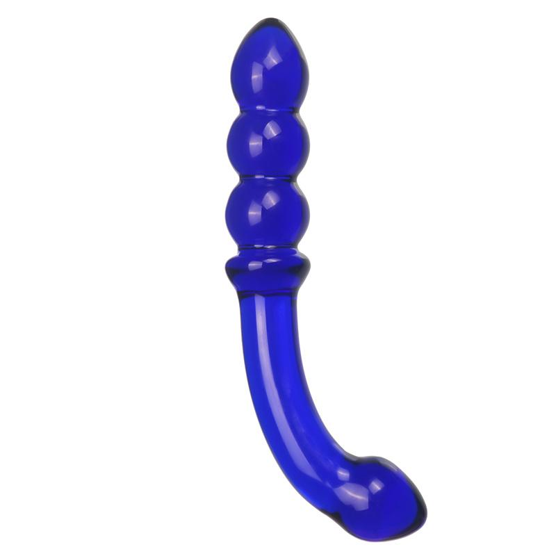 Analplugs aus Glas, Zugperlen, 3 Perlen, 3 cm, 190 g, Analtraining, Masturbatoren, 3 Farben, geeigneter Biegebogen, gebogene Klinge, Sexspielzeug für Erwachsene