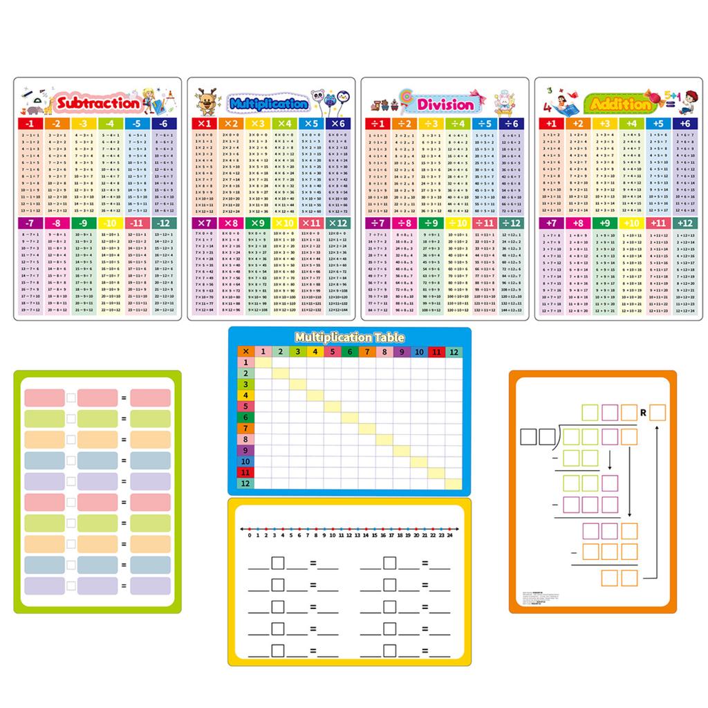 Erasable Flashcards For Learning Basic Arithmetic Operations Suitable For Children, School Training, And Early Education 20ml