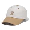 Non-Logo Curve Cap - Ivory/Yellow